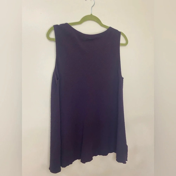 Soft Surroundings Blue Crinkle Texture  Tunic Top Sleeveless Size LG. - Picture 2 of 6